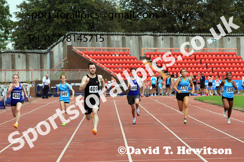 100 metres, Gateshead Tartan Games.  Photo: David T. Hewitson/Sports for All Pics